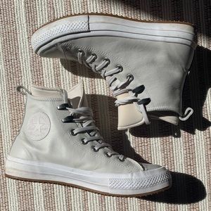 Weatherproof Leather Converse Hightops